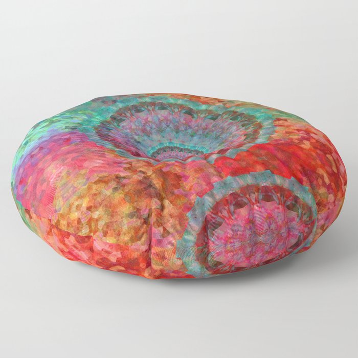 Bright Colorful Art - Color Therapy Floor Pillow