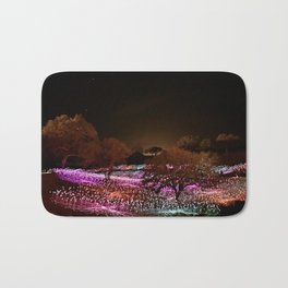 Field of Light Bath Mat | Color, Night, Double Exposure, Flower, Photo, Digital, Lights, Curated, Black And White, Vintage 