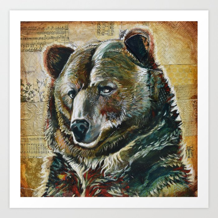 bear face Art Print