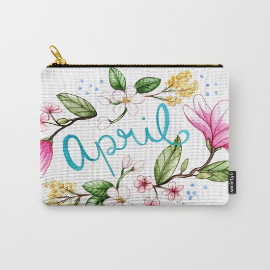 April Flowers Carry-All Pouch