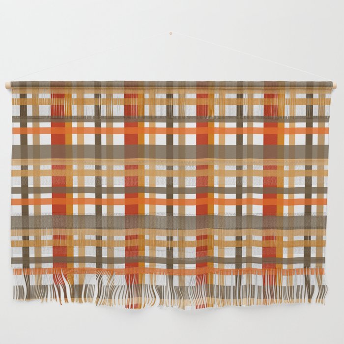 Thanksgiving Plaid Pattern 03 Wall Hanging