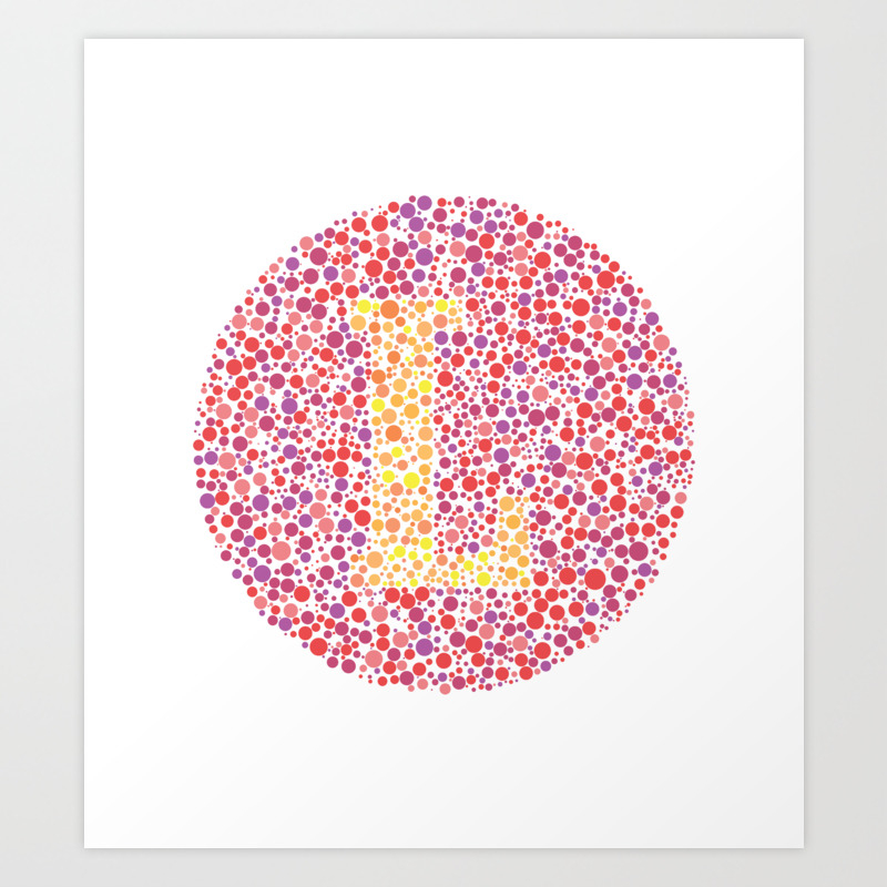 L Eye Test Letter Circle Art Print By Corneadesigns Society6