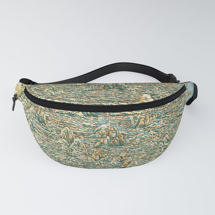 China Vintage Maps And Drawings Fanny Pack