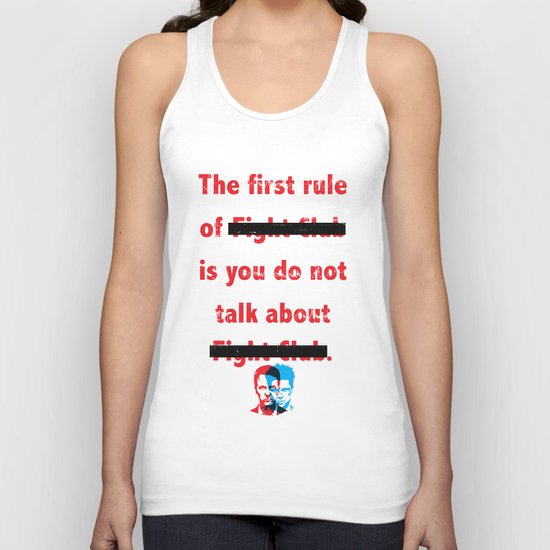 The First Rule of Fight Club... Unisex Tank Top