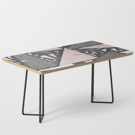 Geometrical pink gray black silver glitter triangles  Coffee Table