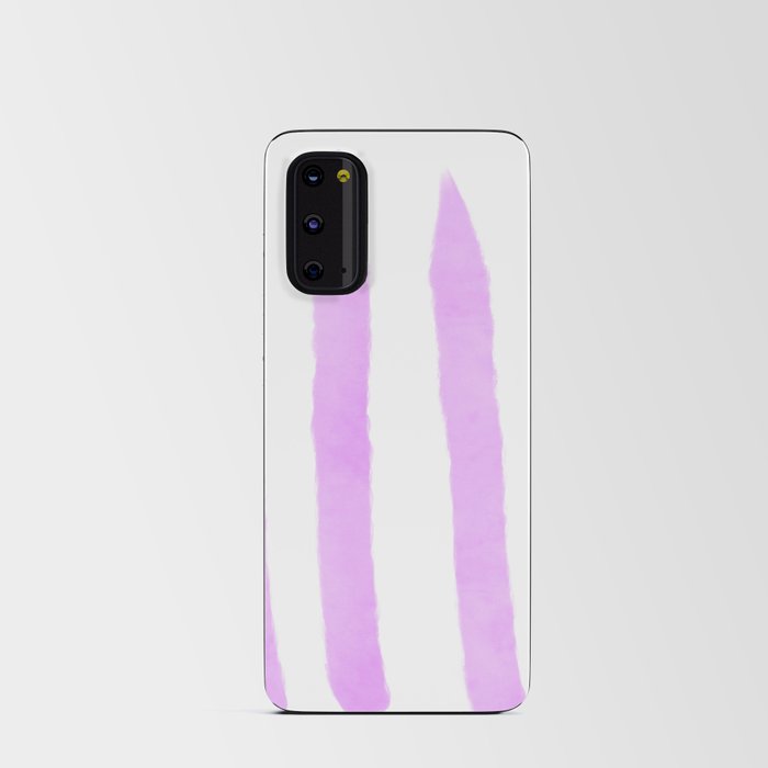 Watercolor Vertical Lines With White 32 Android Card Case