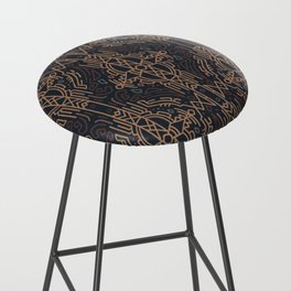the gate to the treasure room pattern Bar Stool