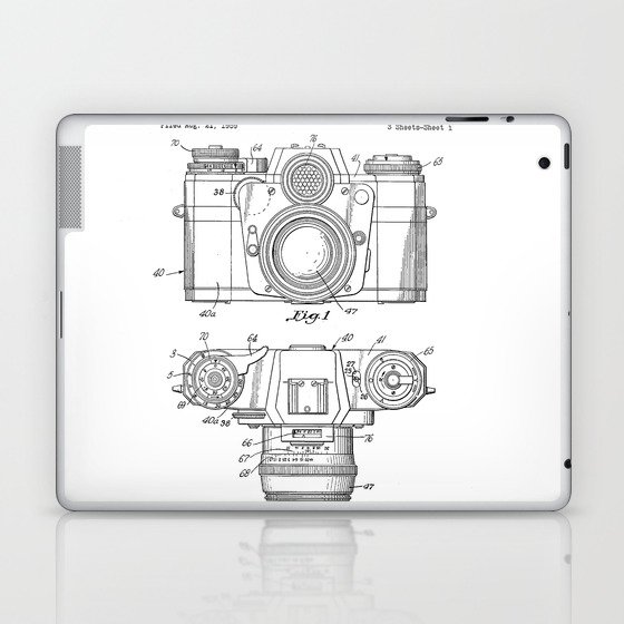 Camera Patent Drawing Laptop Ipad Skin By Patentdrawing Society6