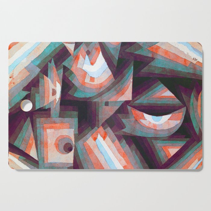 Remix Crystal gradation Painting  by Paul Klee Bauhaus  Cutting Board