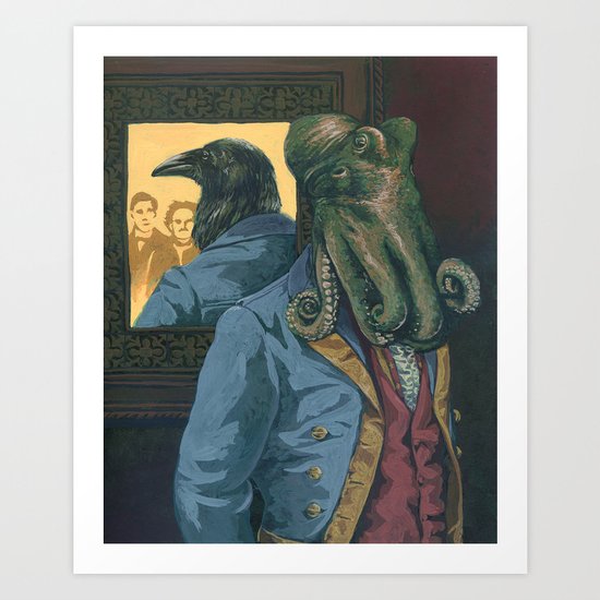 Lovecraft vs. Poe Art Print