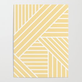 Abstract Lines (yellow) Poster