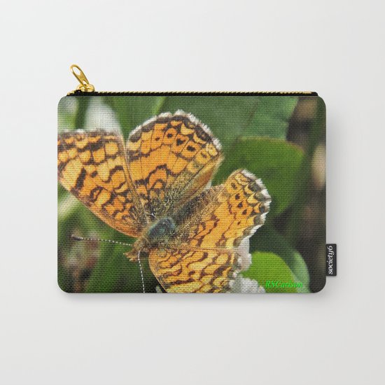 A Mylitta Crescent Butterfly at Rest Carry-All Pouch