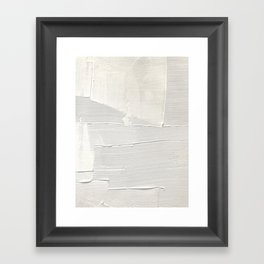 Relief [1]: an abstract, textured piece in white by Alyssa Hamilton Art Gerahmter Kunstdruck