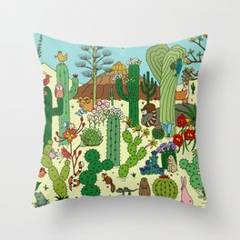 Arizona Desert Museum Throw Pillow