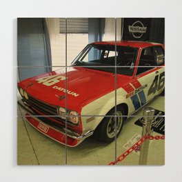 510 Bluebird BRE Sports Racing JDM automobile transportation Japanese import color photograph / photography poster vintage posters Wood Wall Art