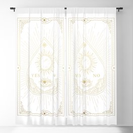 Yes No Gold White Card Ouija Board Blackout Curtain