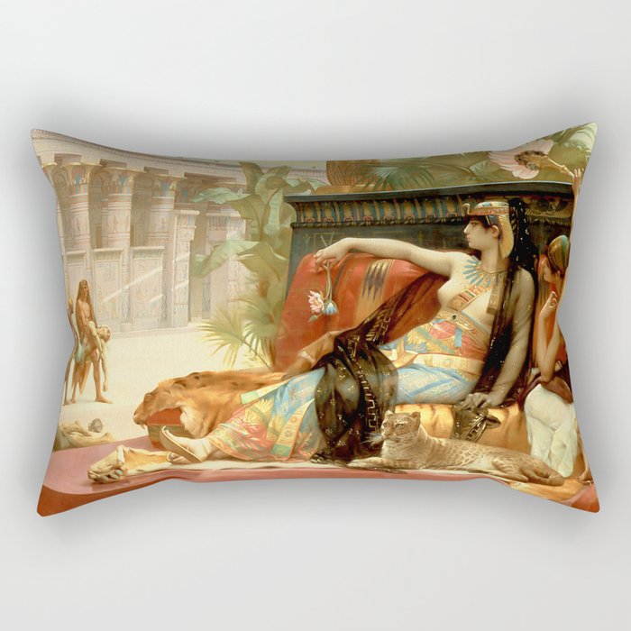 Alexandre Cabanel "Cleopatra Testing Poisons on Condemned Prisoners" Rectangular Pillow