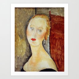 Amedeo Modigliani Nancy 1918 Art Print