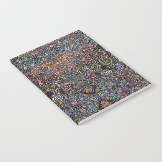 Sensory Overload Skull in Pastels Notebook