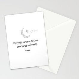 Happiness knows no distance, Love knows no bounds. Stationery Cards