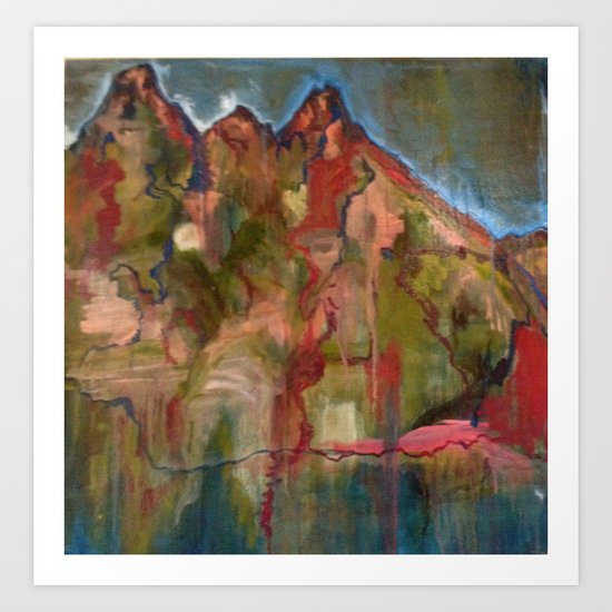 Mountaintop Blues Art Print