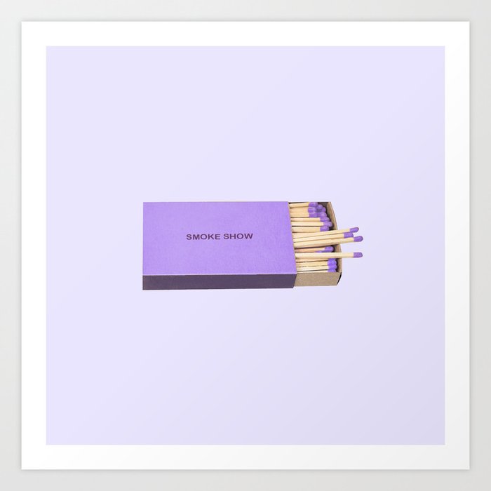 smoke show lavender Art Print