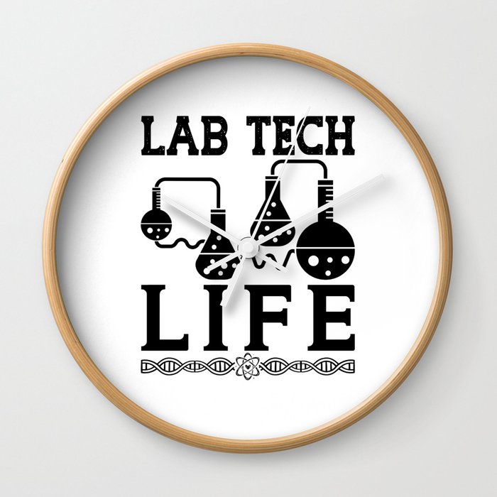 Lab Tech Life Doctor Chemist Laboratory Technician Wall Clock