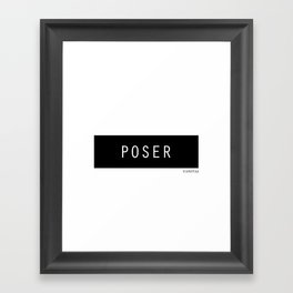 Poser Framed Art Print