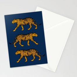 Tigers (Navy Blue and Marigold) Stationery Card