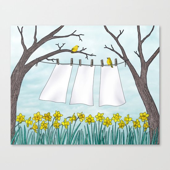 spring clean Canvas Print