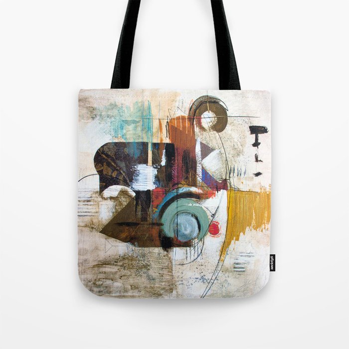 Multicolor Postmodern Abstract Sketch Painting Tote Bag