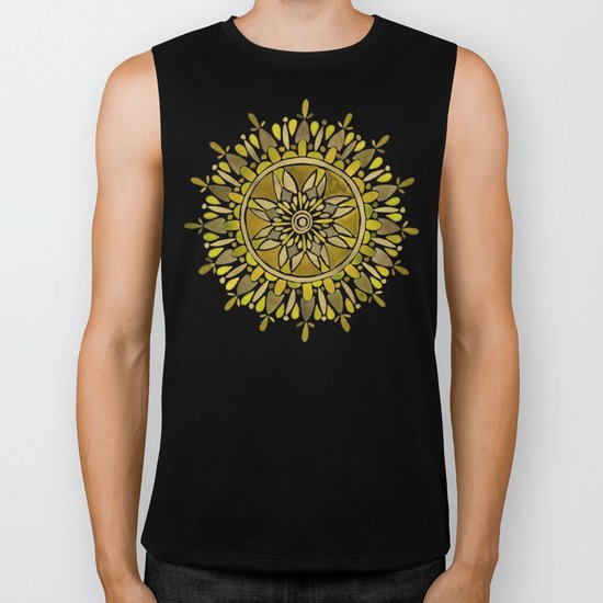 Gold Mandala Biker Tank