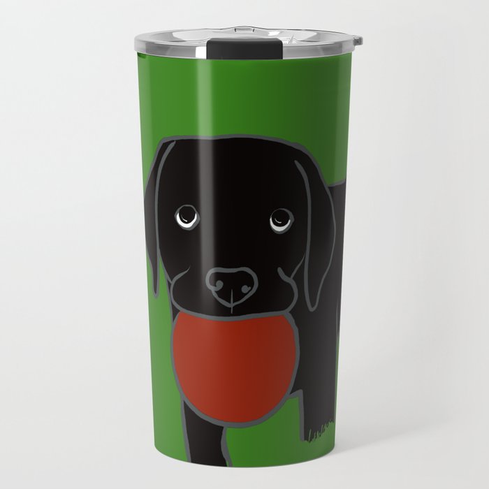 Black Lab Puppy Travel Mug | Drawing, Digital, Black-lab, Lab, Dog, Puppy, Labrador, Labrador-retriever, Lab-puppy, Gifts