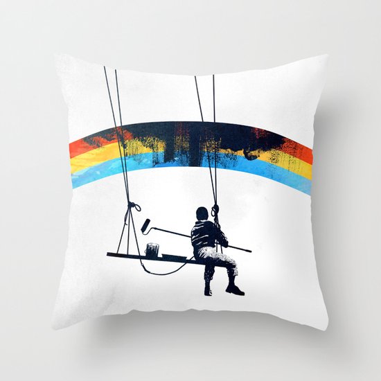 Paint it Black Throw Pillow