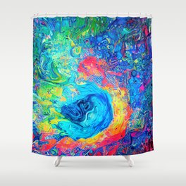 Fluid Artistic Patterns Shower Curtain