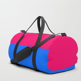 Bright Pink Blue Minimalist Color Block Duffle Bag