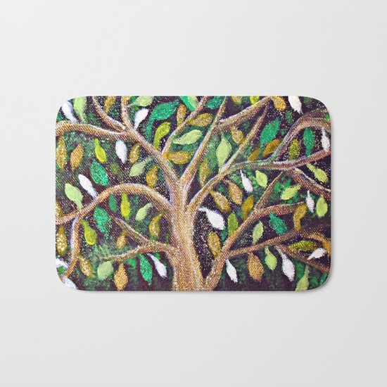 Golden Tree Bath Mat