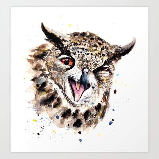 Owl Art Print