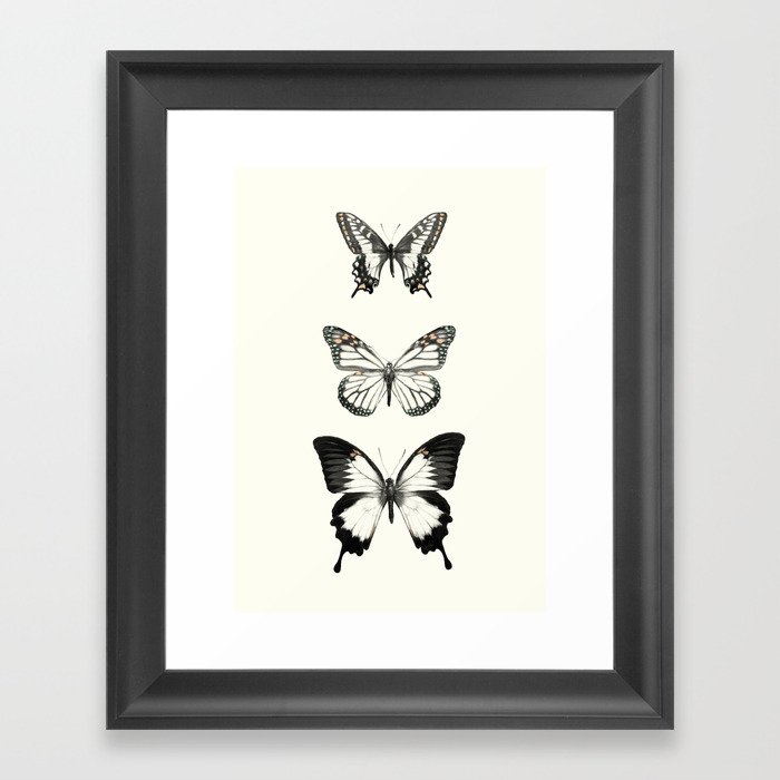 Butterflies // Align Framed Art Print