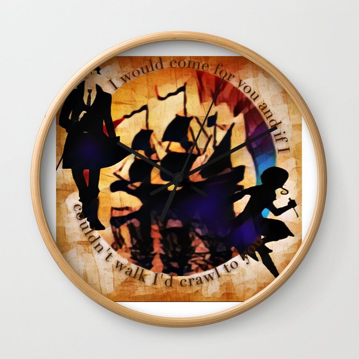 Kaz And Inej Crawl Wall Clock By Natalia Cortez Society6