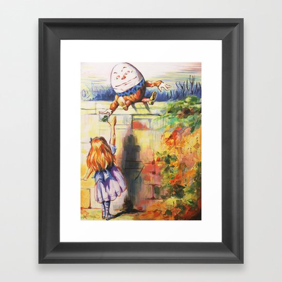 Alice Meeting Humpty Dealer Framed Art Print