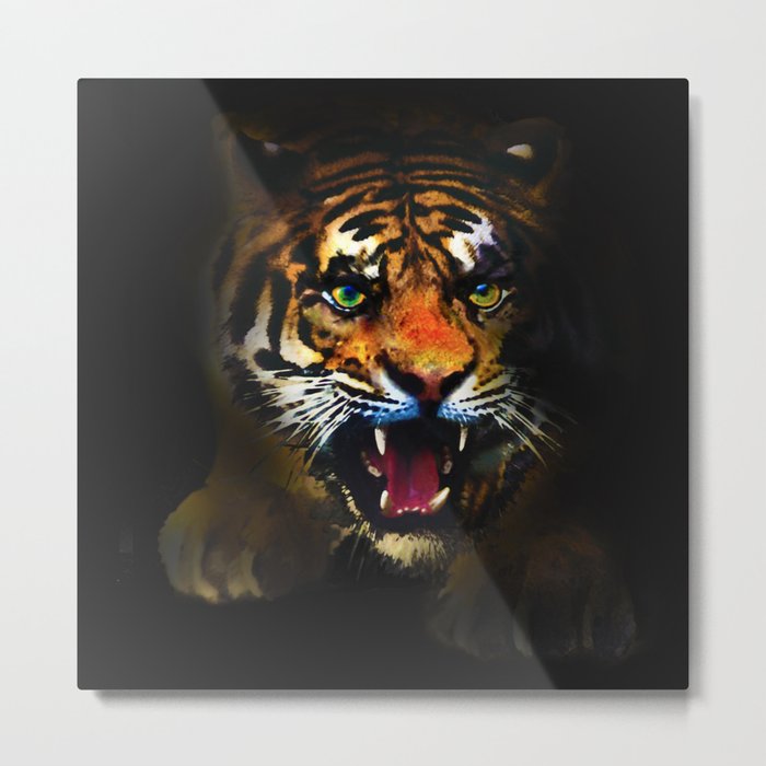 tiger in the dark Metal Print