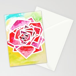 Geometric Rose  Stationery Cards