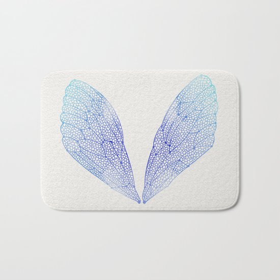 Periwinkle Ombré Cicada Wings Bath Mat