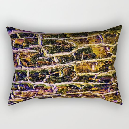 Jewel Toned Topaz Tree Bark Rectangular Pillow