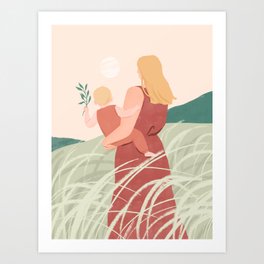 Field Stroll (Blond) Art Print