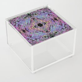 Pink and Purple Mirror Image Pattern Acrylic Box