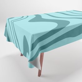 Light Blue Liquid Swirl   Tablecloth