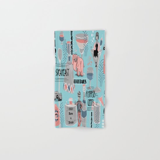 Prohibition Era, Cocktails, Anyone? Hand & Bath Towel