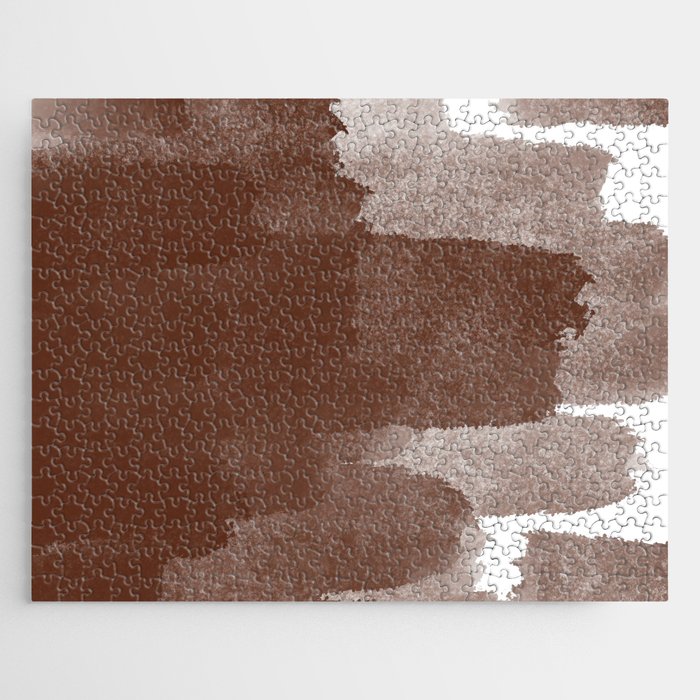 Earth Study - Abstract Contemporary Painting in Brown 1 Jigsaw Puzzle